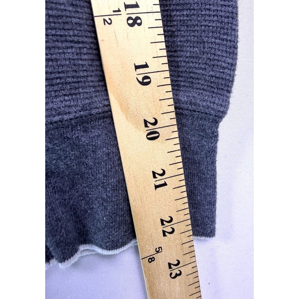 Polo Ralph Lauren Thermal Shirt Mens XL Gray Waffle Knit V‎ Neck Pony Logo - Picture 5 of 7